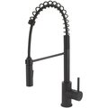 Olympia Single Handle Pre-Rinse Spring Pull-Down Kitchen Faucet in Matte Black K-5090-MB